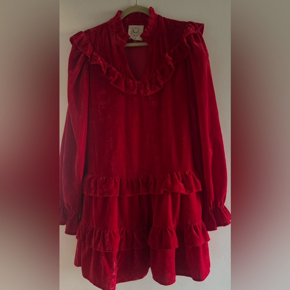 Elegant Red velvet boutique dress.